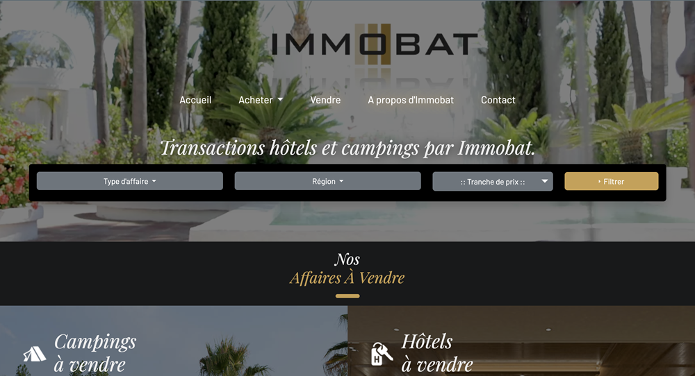 site internet ImmoFrontDeMer - Maisons et villas en Front de mer